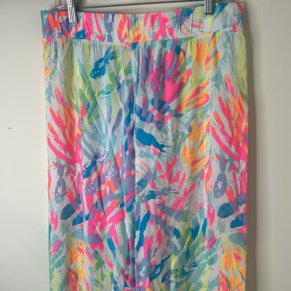 Lilly Pulitzer Women's Bal Harbour Palazzo Pants Sparkling Sands Size Medium - Picture 11 of 15
